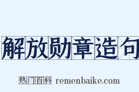 解放勋章造句是什么意思的图片